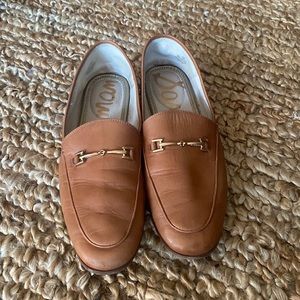 Sam Edelman Loraine bit loafer in saddle leather brown with gold hardware